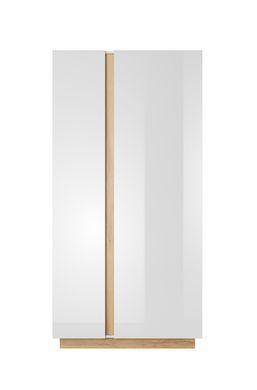 Шафа для одягу Perfect Home Арко / Arco 2-дверна 2D/96 Білий глянець/дуб грандсон фотографія