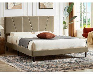 Кровать SAVANA Velvet Signal 120x200 Беж фотография
