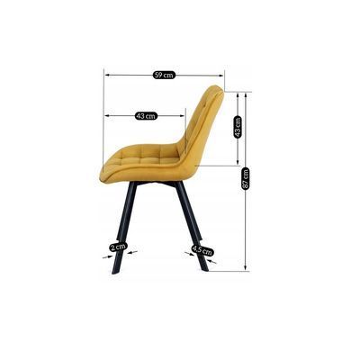Стул бархатный MEBEL ELITE RICK Velvet Горчица фотография