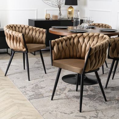 Стул бархатный MEBEL ELITE ELENA Velvet Беж фотография
