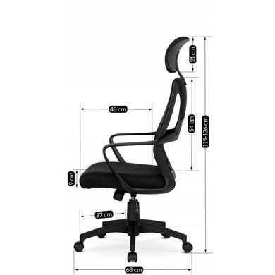 Стул офисный поворотный MEBEL ELITE STARK Черный фотография