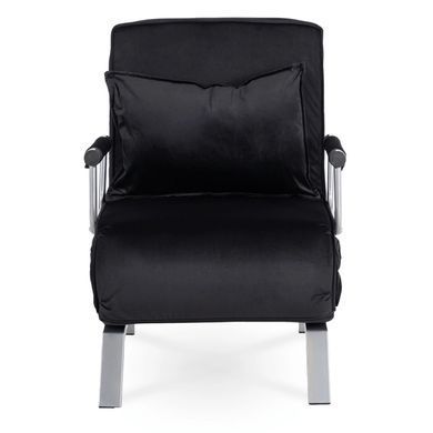 Крісло розкладне MEBEL ELITE BART Velvet&nbsp;Чорний фотографія