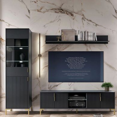 Витрина TORELLO MEBEL ELITE 190 Черный фотография