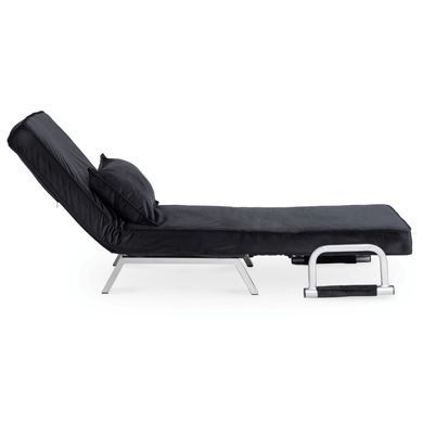 Крісло розкладне MEBEL ELITE BART Velvet&nbsp;Чорний фотографія