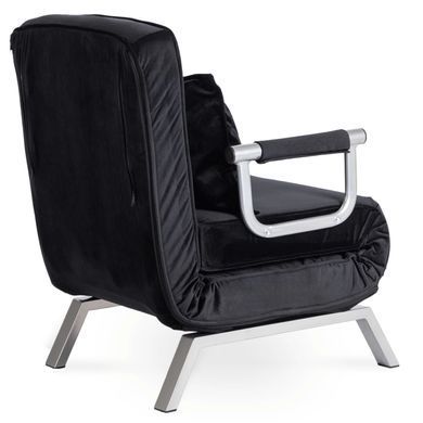 Крісло розкладне MEBEL ELITE BART Velvet&nbsp;Чорний фотографія