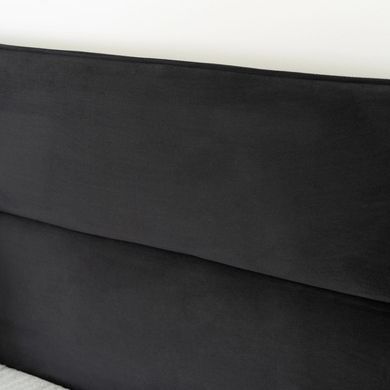 Ліжко оксамитове MEBEL ELITE BOND Velvet 160x200см Чорний фотографія