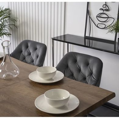 Стілець оксамитовий MEBEL ELITE VIKI Velvet сірий фотографія