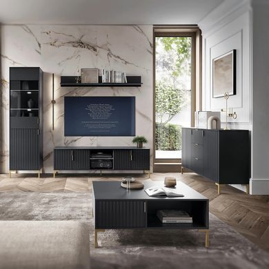 Витрина TORELLO MEBEL ELITE 190 Черный фотография