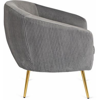Крісло м'яке STELLA Velvet MEBEL ELITE Сірий фотографія