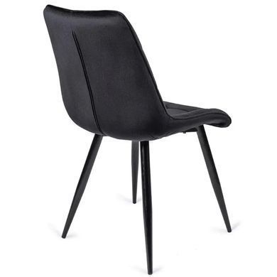 Стілець оксамитовий MEBEL ELITE RIO Velvet, Чорний фотографія