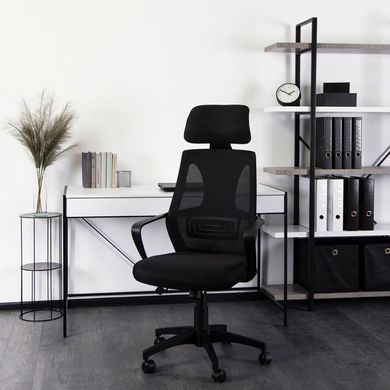 Стул офисный поворотный MEBEL ELITE STARK Черный фотография