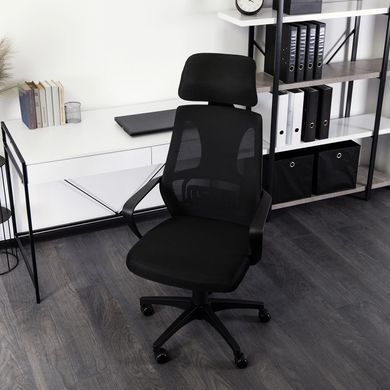 Стул офисный поворотный MEBEL ELITE STARK Черный фотография
