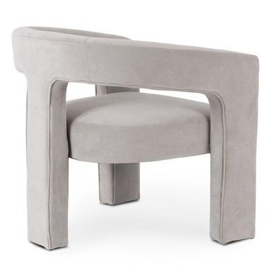 Крісло м'яке MEBEL ELITE LILLE Velvet Сірий фотографія