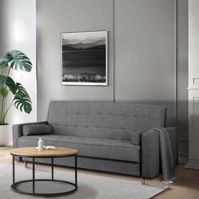 Диван розкладний MEBEL ELITE MALTA 215 см Сірий фотографія