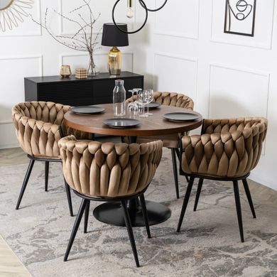 Стул бархатный MEBEL ELITE ELENA Velvet Беж фотография