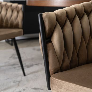 Стул бархатный MEBEL ELITE ELENA Velvet Беж фотография