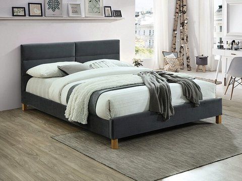 Кровать SIERRA Velvet Signal 160x200 Серый фотография