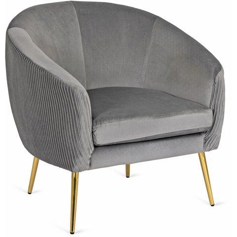 Крісло м'яке STELLA Velvet MEBEL ELITE Сірий фотографія