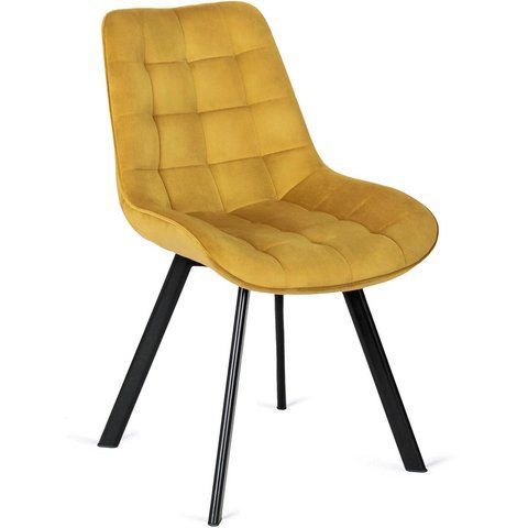 Стул бархатный MEBEL ELITE RICK Velvet Горчица фотография
