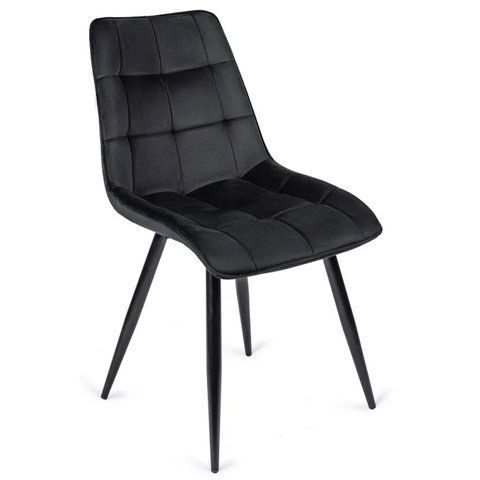 Стул бархатный MEBEL ELITE RIO Velvet, Черный фотография
