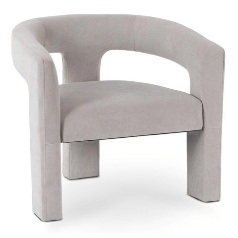 Крісло м'яке MEBEL ELITE LILLE Velvet Сірий фотографія