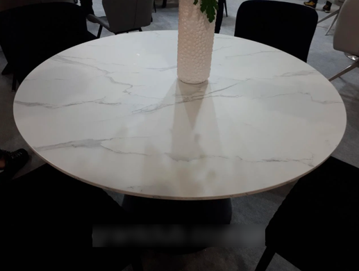 Стіл розкладний TML-655 VETRO 120x120 Білий Мармур фотографія