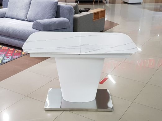 Стіл Розкладний DT 874 DAOSUN 120/160x80 Кераміка Мармур Білий фотографія