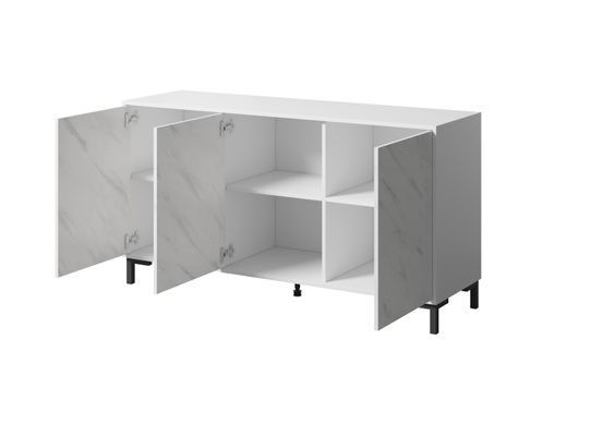 Комод MARMO Cama 150 Белый мат / Белый мрамор фотография
