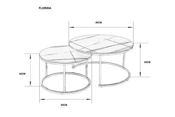 Журнальный столик FLORIDA B Intarsio 80x80 Черный Мат Белый Мат / Черный фотография