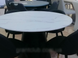 Стіл розкладний TML-655 VETRO 120x120 Білий Мармур