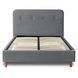 Ліжко оксамитове MEBEL ELITE DENNIS Velvet 120x200 Темно Сірий