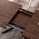 Комплект стіл MEBEL ELITE HAMPTON 160(240)х90 см, горіх/чорний та 4 кремових стільців AKITA