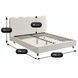 Ліжко двоспальне MEBEL ELITE IZMIR 160x200 см Кремовий
