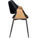 Стул бархатный MEBEL ELITE DAKOTA Velvet, Черный / Золотой дуб