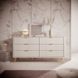 Комод Perfect Home Ланте/Lante с 6 ящиками и золотыми ножками 6S/163 Беж фотография