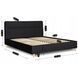 Ліжко оксамитове MEBEL ELITE BOND Velvet 160x200см Чорний