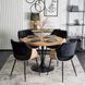 Стул бархатный MEBEL ELITE DAKOTA Velvet, Черный / Золотой дуб