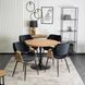 Стул бархатный MEBEL ELITE DAKOTA Velvet, Черный / Золотой дуб