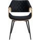 Стул бархатный MEBEL ELITE DAKOTA Velvet, Черный / Золотой дуб