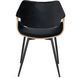 Стул бархатный MEBEL ELITE DAKOTA Velvet, Черный / Золотой дуб