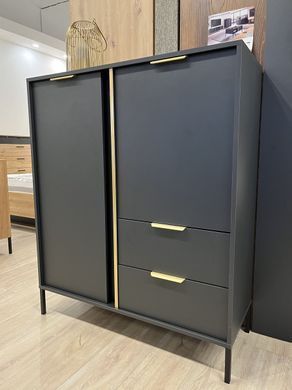 Комод високий Perfect Home Ларс / Lars 2-дверний з 2 шухлядами 2D2S/104 Антрацит фотографія