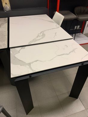 Стіл Обідній VERMONT STATURARIO/BLACK Concepto 120/170x80 Кераміка фотографія