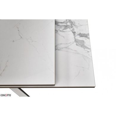 Стіл Обідній GRACIO CARRARA WHITE КЕРАМІКА 160-240 см Concepto Білий повністю / White фотографія