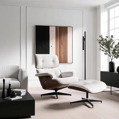 Крісло з підставкою для ніг MEBEL ELITE PALERMO Білий фотографія