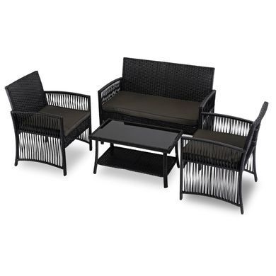 Комплект садових меблів MEBEL ELITE FILADELFIA Чорний