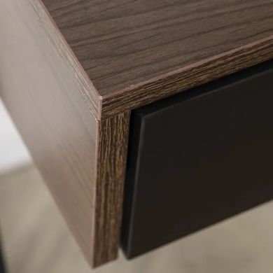 Письмовий стіл MEBEL ELITE CASS 120 см, коричневий / чорний фотографія