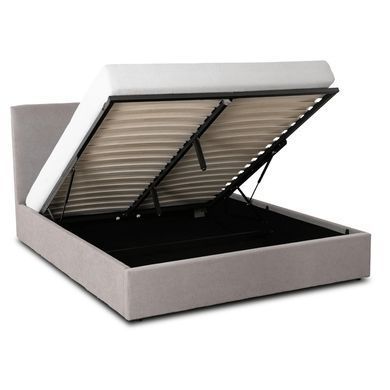 Кровать двуспальная MEBEL ELITE MARSYLIA 160x200 см Серая фотография