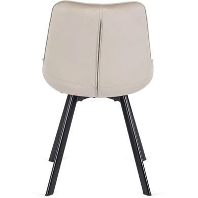 Стілець оксамитовий MEBEL ELITE RICK Velvet Кремовий фотографія