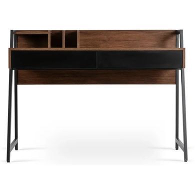 Письмовий стіл MEBEL ELITE CASS 120 см, коричневий / чорний фотографія