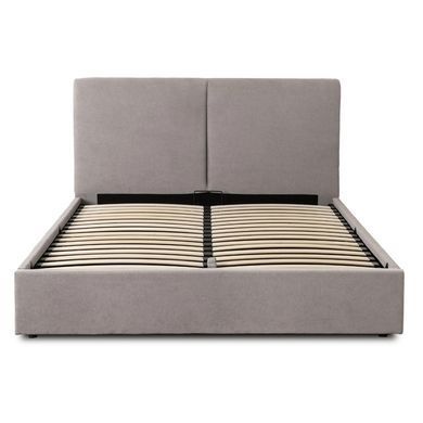 Кровать двуспальная MEBEL ELITE MARSYLIA 160x200 см Серая фотография